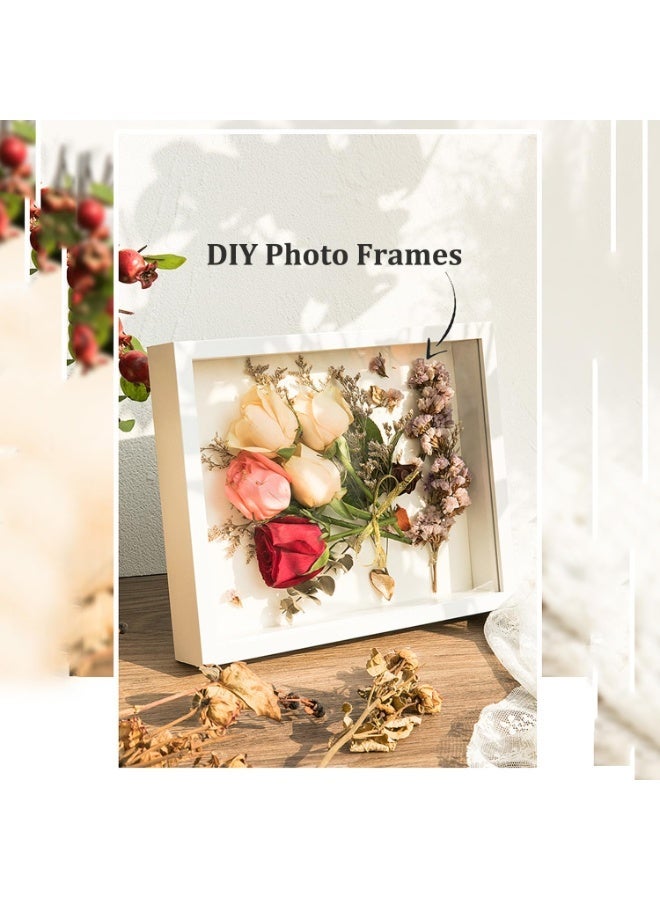 2pcs Shadow Box Frame Display Case, 6x8" Shadow Box Picture Frame, 3D Picture Frame Display Case Deeper 3cm, for Medals, DIY Crafts, Wedding Souvenir (White 6x8") - Image 4